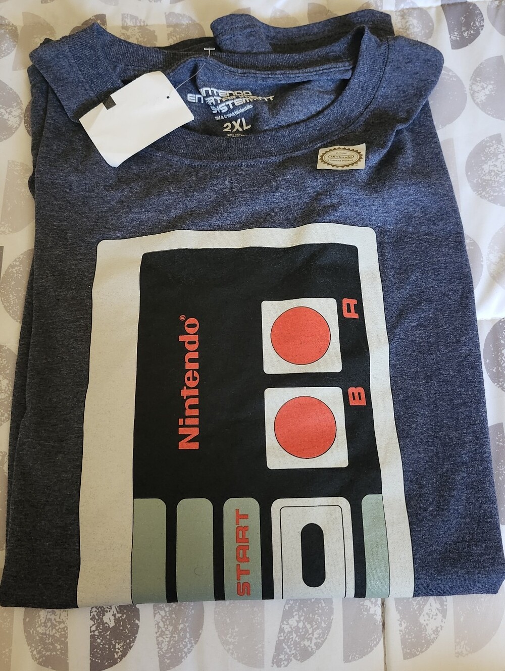 Nintendo NES Controller Tee - Blue, Red, Cream